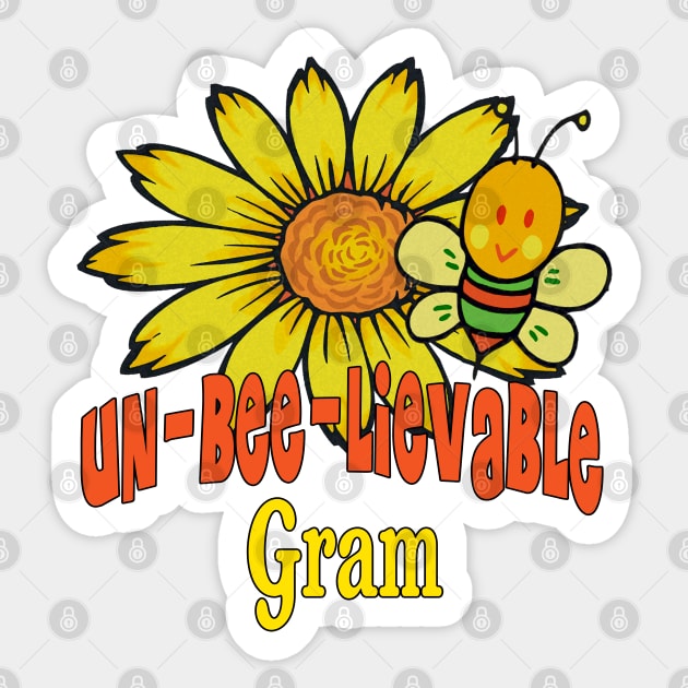 Unbelievable Gram Sunflowers and Bees Sticker by FabulouslyFestive